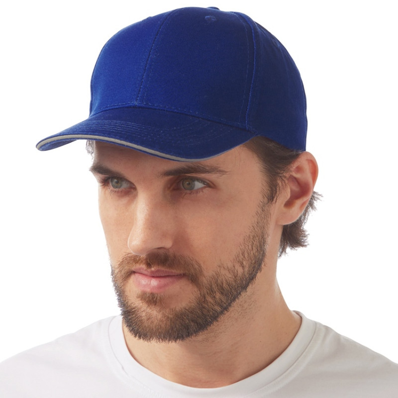 Кепка со светоотражающим кантом, классический синий Кепка со светоотражающим кантом, классический синий