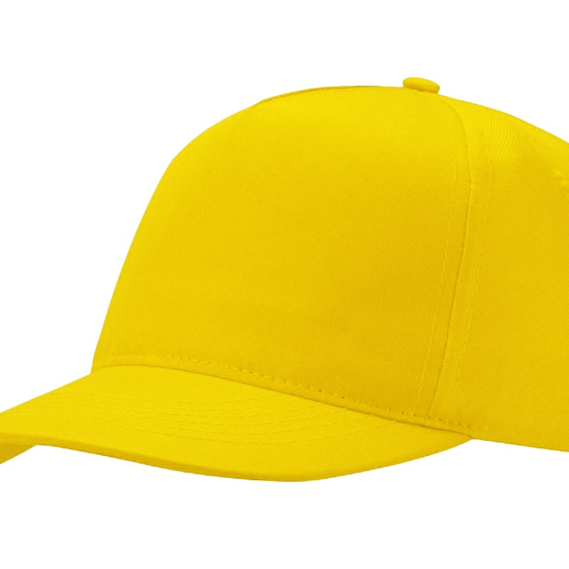 Бейсболка "Poly" 5-ти панельная 120 гр, желтый