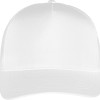 Бейсболка "Poly" 5-ти панельная 120 гр, белый