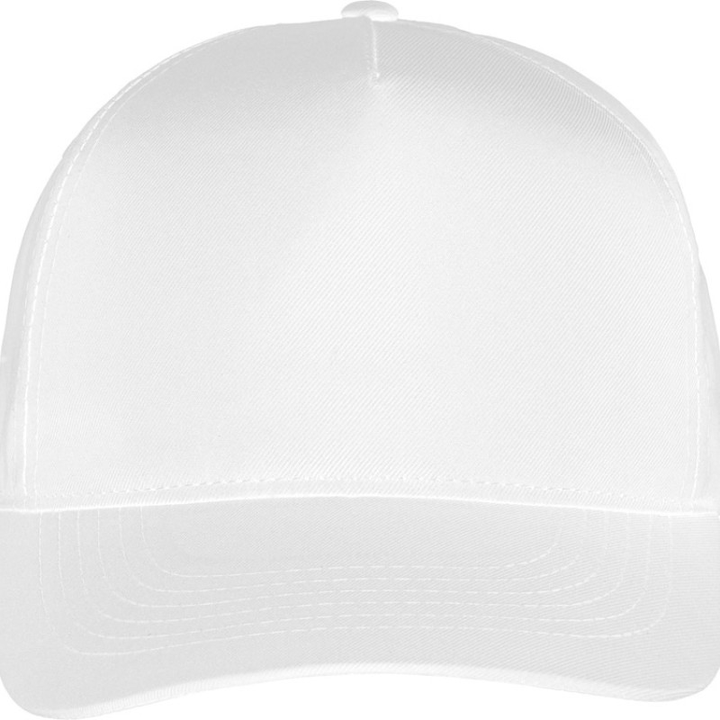 Бейсболка "Poly" 5-ти панельная 120 гр, белый