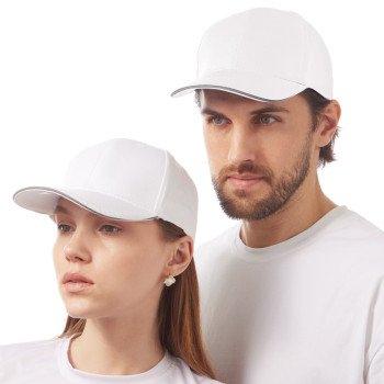 Кепка со светоотражающим кантом, белый