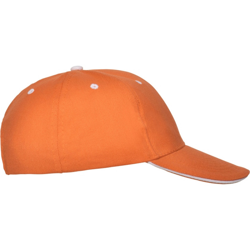 Бейсболка "Panel" унисекс, оранжевый
