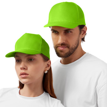 Бейсболка "Poly" 5-ти панельная 120 гр, зеленое яблоко