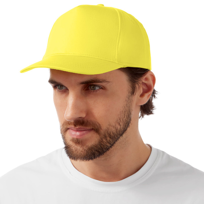 Бейсболка "Мемфис 230" 5-панельная, yellow
