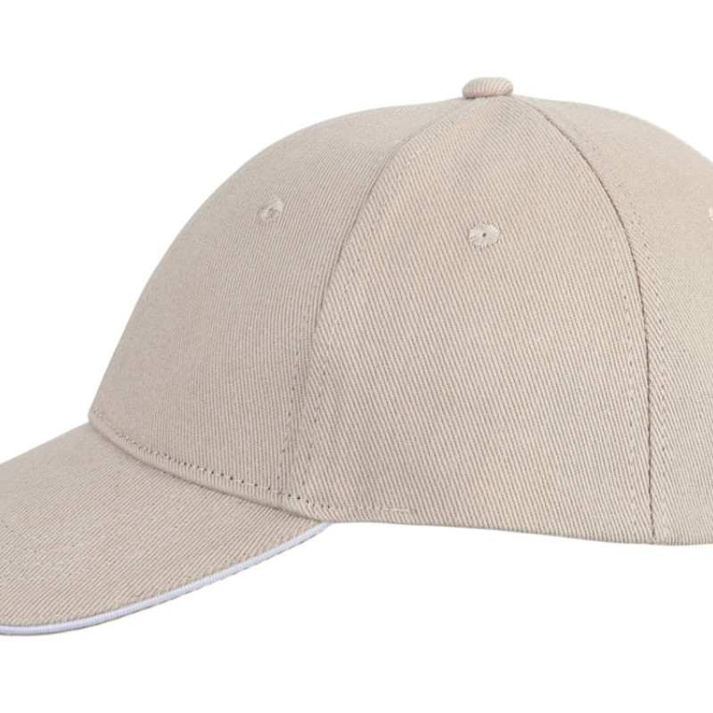 Бейсболка «Cancun», песочный/белый