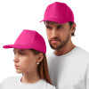 Бейсболка "Poly" 5-ти панельная 120гр, фуксия