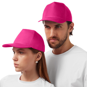Бейсболка "Poly" 5-ти панельная 120гр, фуксия