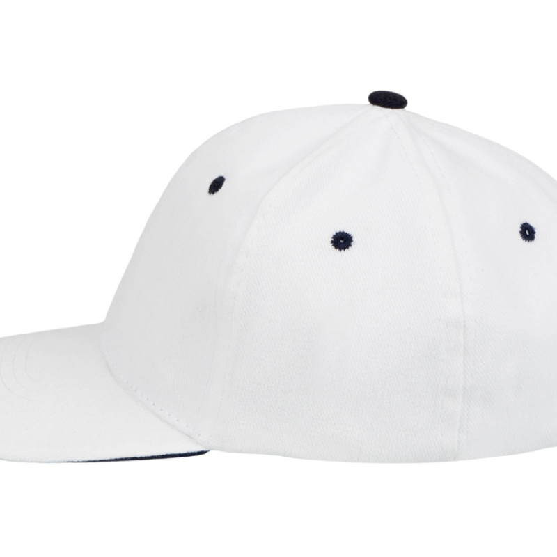 Бейсболка "New Castle" 6-ти панельная, белый/темно-синий