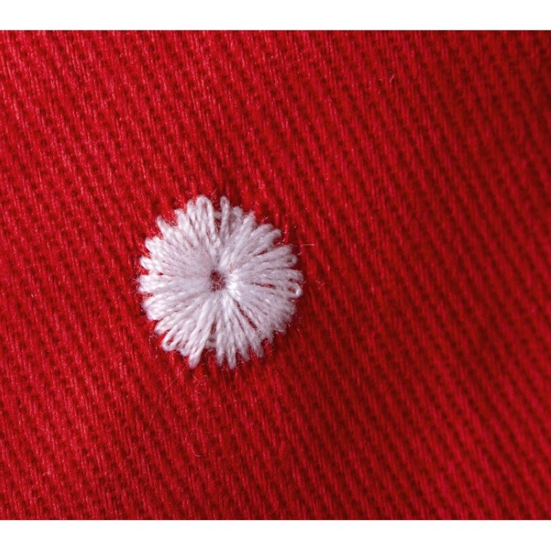 Панама с контрастной окантовкой , красный/белый