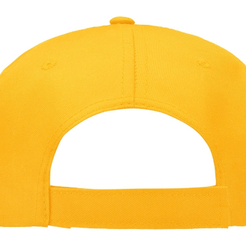 Бейсболка "Poly" 5-ти панельная 120гр, золотисто-желтый