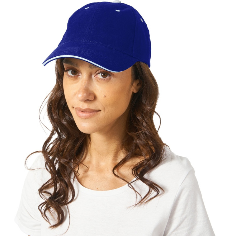 Бейсболка "New Castle" 6-ти панельная, кл синий/натуральный Бейсболка "New Castle" 6-ти панельная, кл синий/натуральный