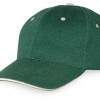 Бейсболка "New Castle" 6-ти панельная, зеленый/натуральный