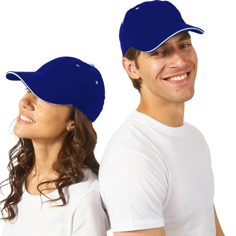 Бейсболка "New Castle" 6-ти панельная, кл синий/натуральный Бейсболка "New Castle" 6-ти панельная, кл синий/натуральный