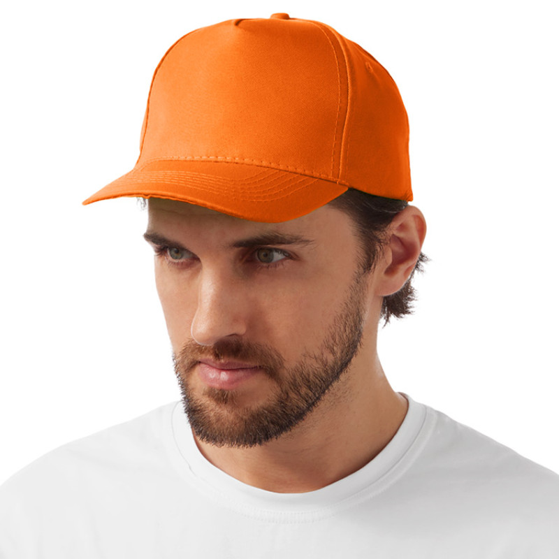 Бейсболка "Poly" 5-ти панельная 120 гр, оранжевый Бейсболка "Poly" 5-ти панельная 120 гр, оранжевый