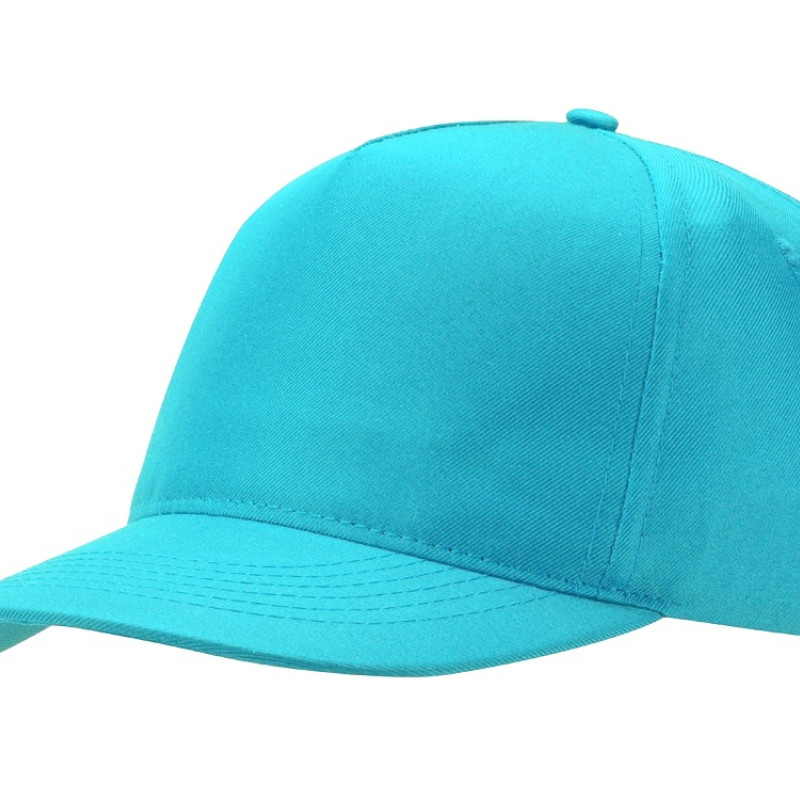 Бейсболка "Poly" 5-ти панельная 120 гр, лазурный