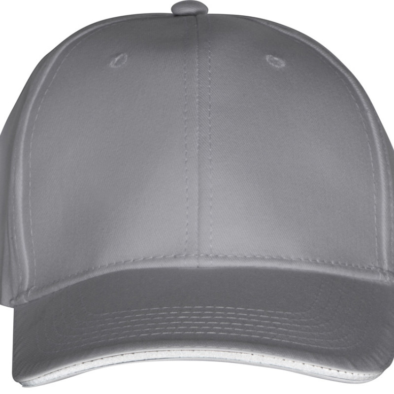 Кепка со светоотражающим кантом, белый