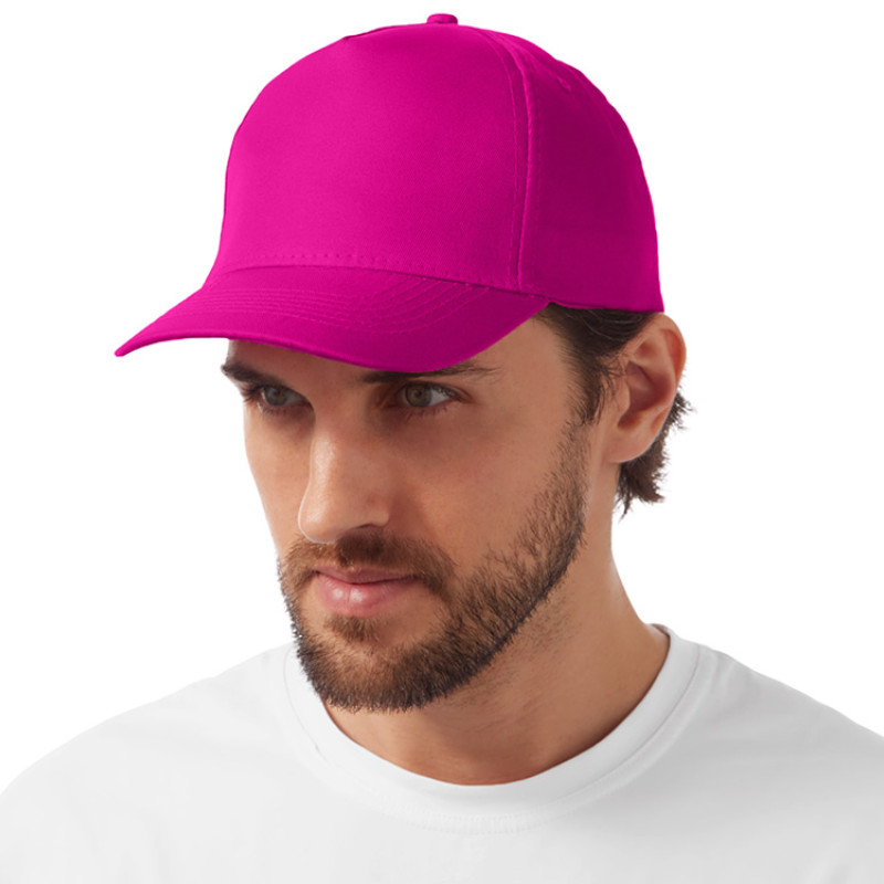 Бейсболка "Poly" 5-ти панельная 120гр, фуксия Бейсболка "Poly" 5-ти панельная 120гр, фуксия