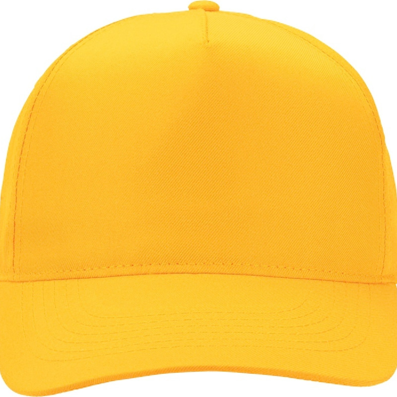Бейсболка "Poly" 5-ти панельная 120гр, золотисто-желтый