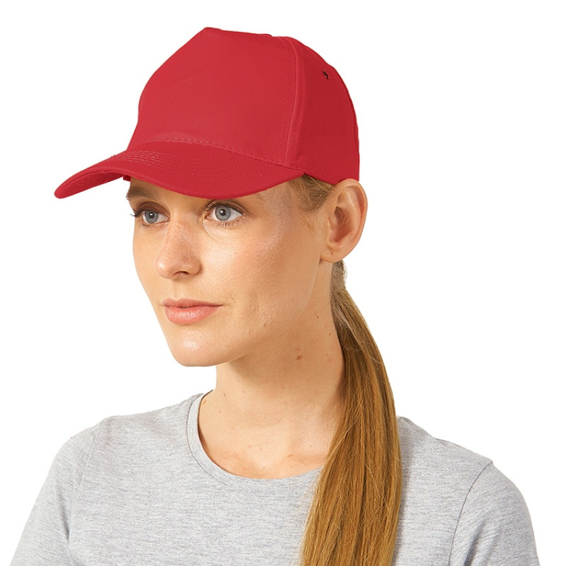 Бейсболка "New York" 5-ти панельная, красный