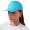 Бейсболка "Poly" 5-ти панельная 120 гр, лазурный