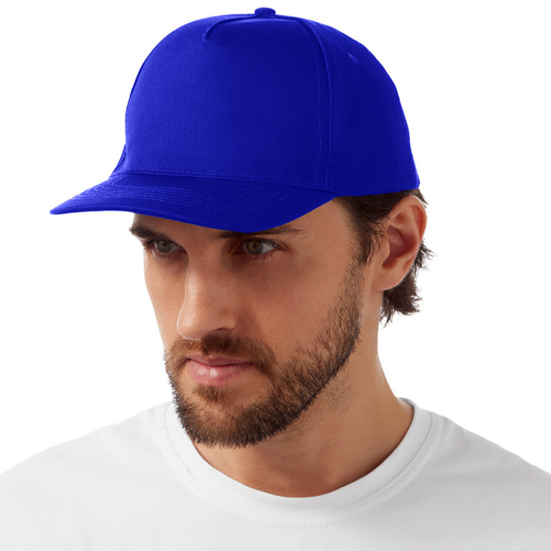 Бейсболка "Mix" 5-ти панельная 180 гр, кл. синий