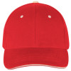 Бейсболка "New Castle" 6-ти панельная, красный/натуральный Бейсболка "New Castle" 6-ти панельная, красный/натуральный