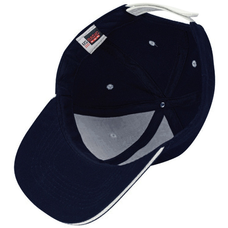 Бейсболка "New Castle" 6-ти панельная, темно-синий/натуральный