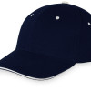 Бейсболка "New Castle" 6-ти панельная, темно-синий/натуральный