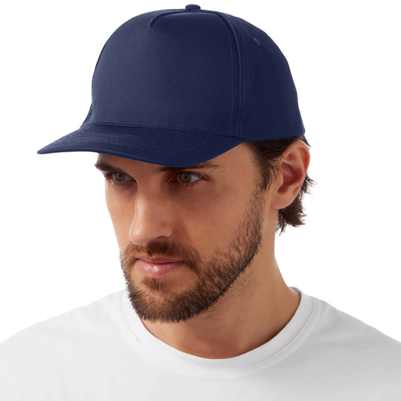 Бейсболка "Mix" 5-ти панельная 180 гр, темно-синий