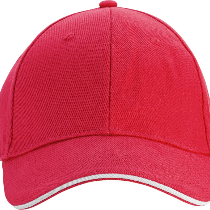 Бейсболка «Cancun», красный/белый