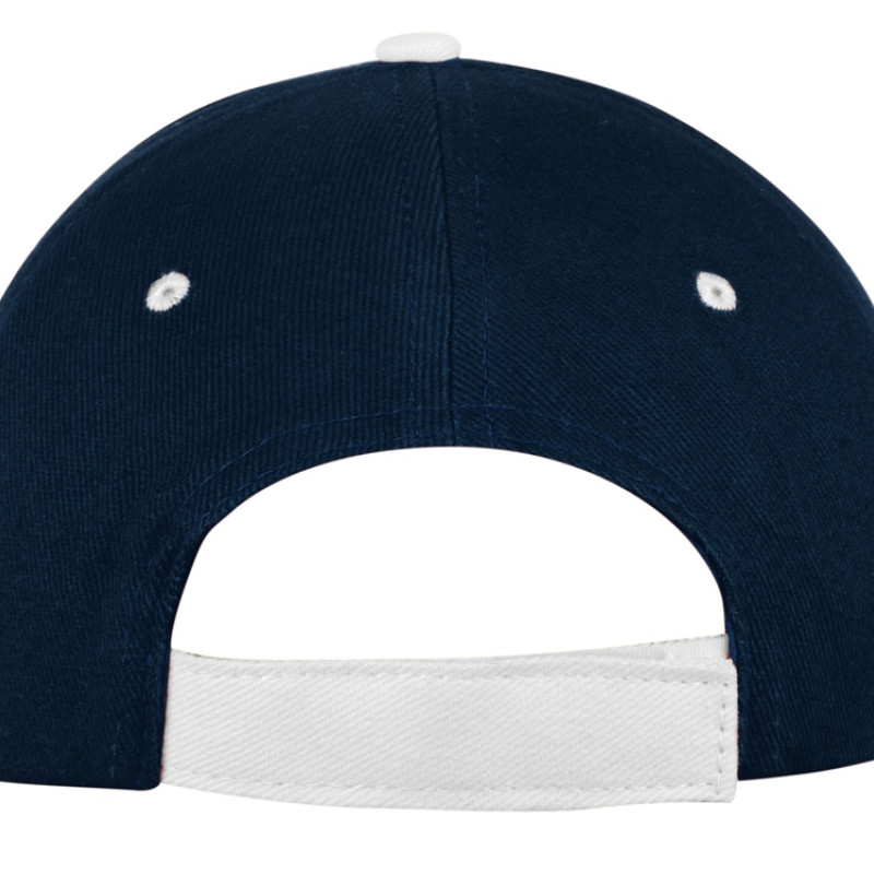 Бейсболка "New Castle" 6-ти панельная, т синий/белый