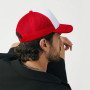 Бейсболка с сеткой Newport, белый/красный