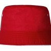 Панама с контрастной окантовкой , красный/белый