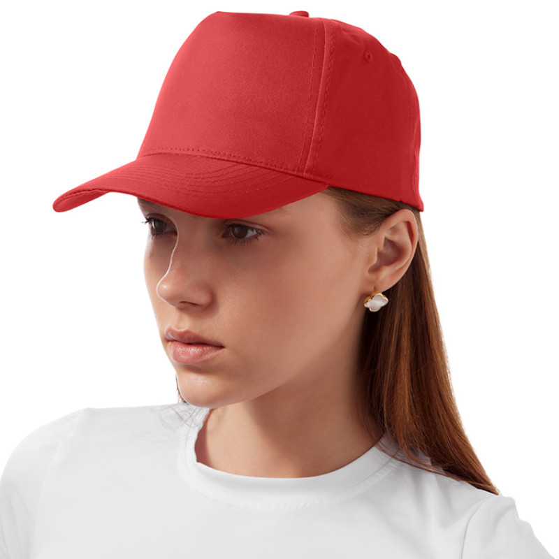 Бейсболка "Poly" 5-ти панельная 120 гр, красный Бейсболка "Poly" 5-ти панельная 120 гр, красный