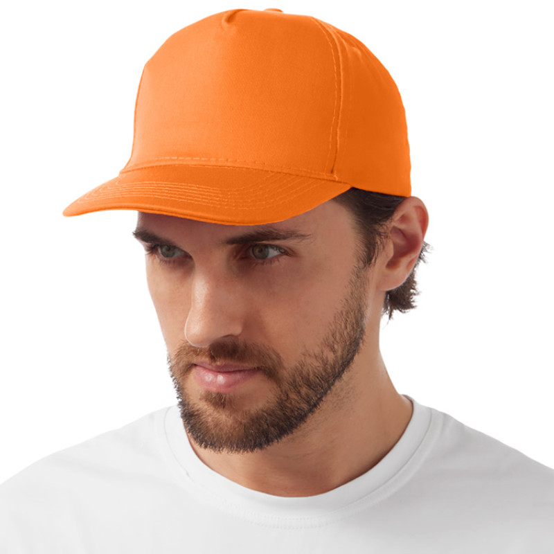 Бейсболка "Mix" 5-ти панельная 180 гр, оранжевый