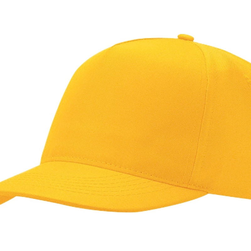 Бейсболка "Poly" 5-ти панельная 120гр, золотисто-желтый