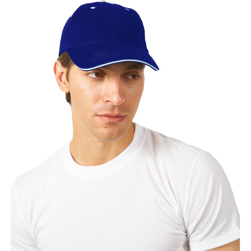 Бейсболка "New Castle" 6-ти панельная, кл синий/натуральный Бейсболка "New Castle" 6-ти панельная, кл синий/натуральный