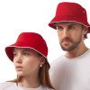 Панама с контрастной окантовкой , красный/белый