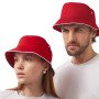Панама с контрастной окантовкой , красный/белый