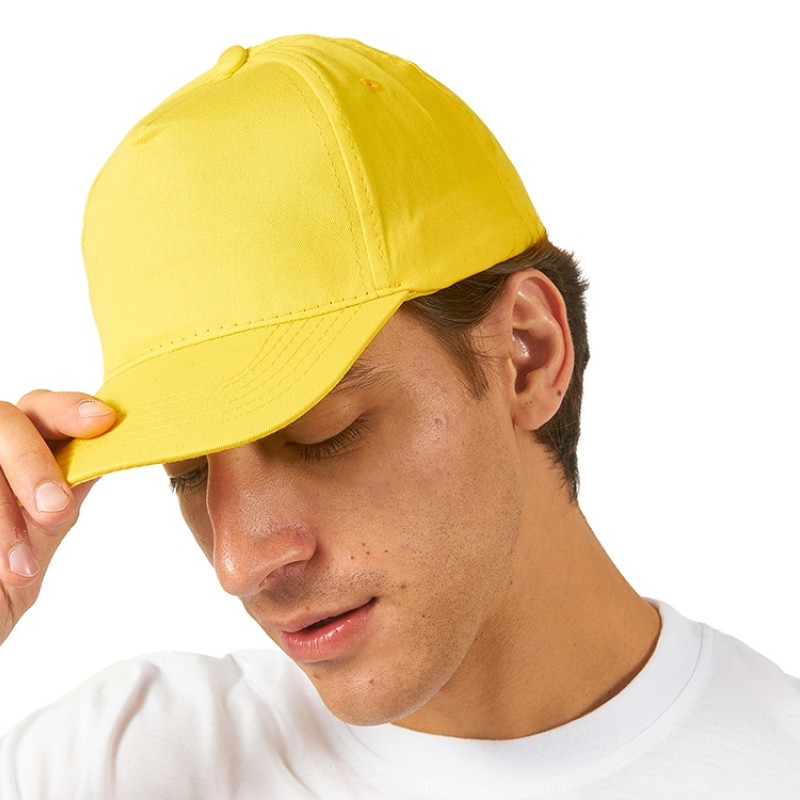 Бейсболка "Memphis" 5-ти панельная 165 гр, желтый