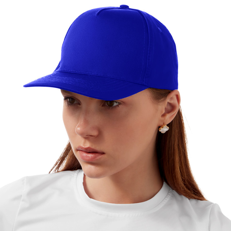 Бейсболка "Mix" 5-ти панельная 180 гр, кл. синий