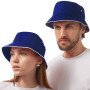 Панама с контрастной окантовкой , классический синий/белый