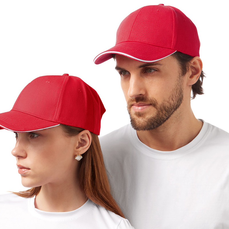 Бейсболка «Cancun», красный/белый