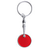 Брелок с монетой для тележки супермаркета, красный