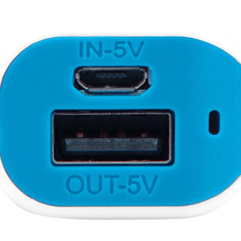 Портативное зарядное устройство (power bank) Basis, 2000 mAh, белый/светло-голубой