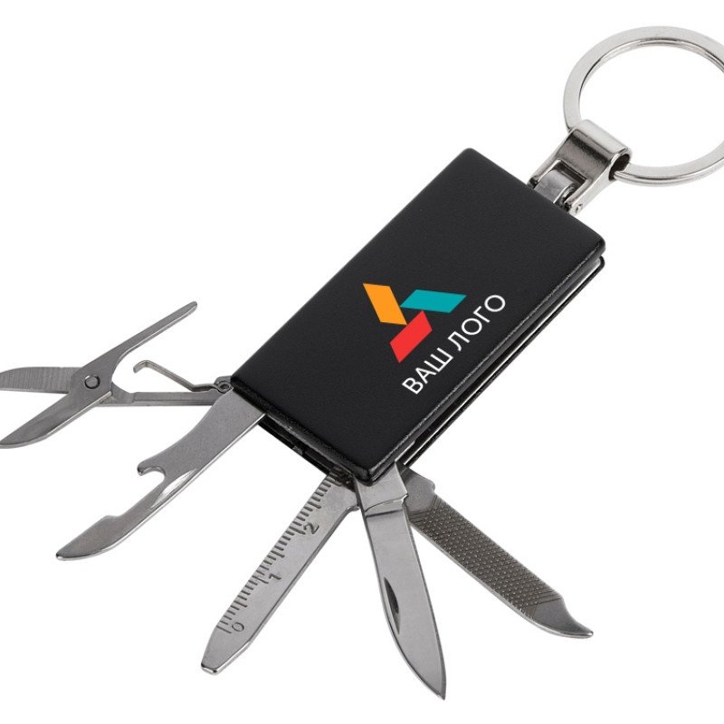 Мультитул-брелок 5-в-1 «Badge», черный