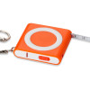Брелок-рулетка с фонариком, 1 м., оранжевый/белый