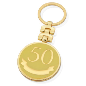 Брелок "Юбилей - 50 лет", золотистый