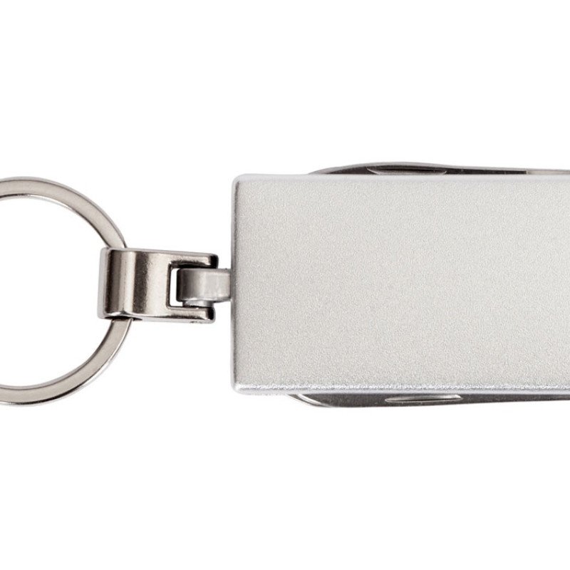 Мультитул-брелок 5-в-1 «Badge», серебристый