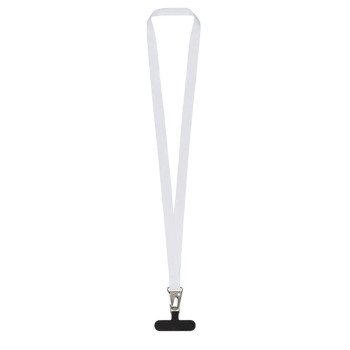 Ланъярд 2,5 см под сублимацию с большим карабином и узким держателем для телефона из ПЭ